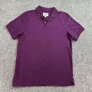 Jos A Bank Polo Shirt Mens Medium Purple Red Short Sleeve Tailored Fit Casual *